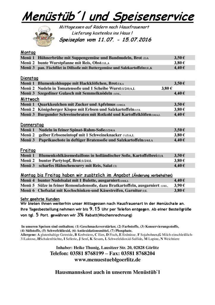 Speiseplan